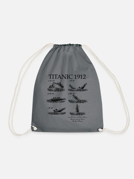 Titanic 1912 Titanic Untergehende Titanic - Turnbeutel - Grau