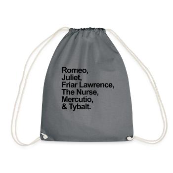 Romeo und Julia-Figuren William ShakespeareWilliam - Turnbeutel - Grau - Vorne