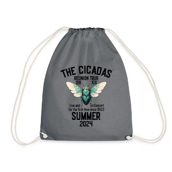 Die Cicadas Reunion Tour Sommer 2024 Damen Herren - Turnbeutel - Grau - Vorne