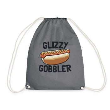 Glizzy Gobbler Lustiger Hotdog-Liebhaber 4. Juli - Turnbeutel - Grau - Vorne