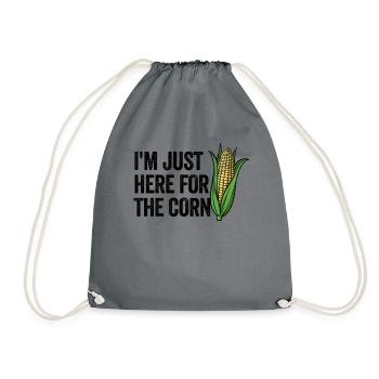 Je suis juste à cause de l’amateur de maïs drôle de maïs- - Sac de sport léger - gris - Devant
