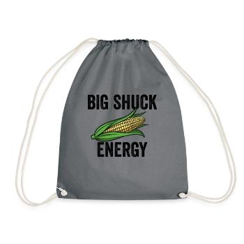 Big Shuck Energy Corn Farmer Big Shuck Energy Corn - Drawstring Bag - grey - Front