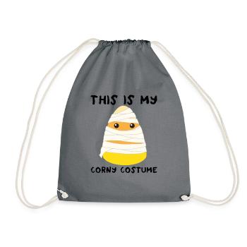 Das ist mein kitschiges Kostüm, Mama Candy Corn - Turnbeutel - Grau - Vorne