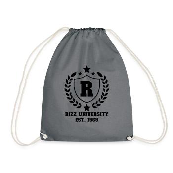 Rizz University Est. 1969 Rizz Academy Rizzler - Turnbeutel - Grau - Vorne