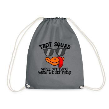 Trot Squad Lustige Thanksgiving-Trutgruppe der Tür - Turnbeutel - Grau - Vorne