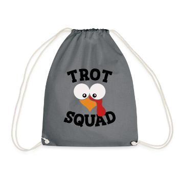 Trab-Trupp Truthahn-Trott-Thanksgiving-Trab-Trupp - Turnbeutel - Grau - Vorne