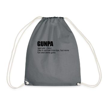 Gunpa Definition Lustiger Gun Opa Vatertag - Turnbeutel - Grau - Vorne