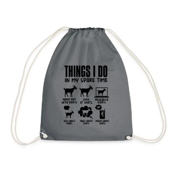 Ce que je fais pendant mon temps libre Utilisation des chèvres - Sac de sport léger - gris - Devant