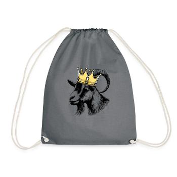 CHÈVRE. Chèvre couronnée - Sac de sport léger - gris - Devant