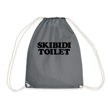 Skibidi Toilette Meme Brainrot Lustige Skibidi Toi - Turnbeutel - Grau - Vorne