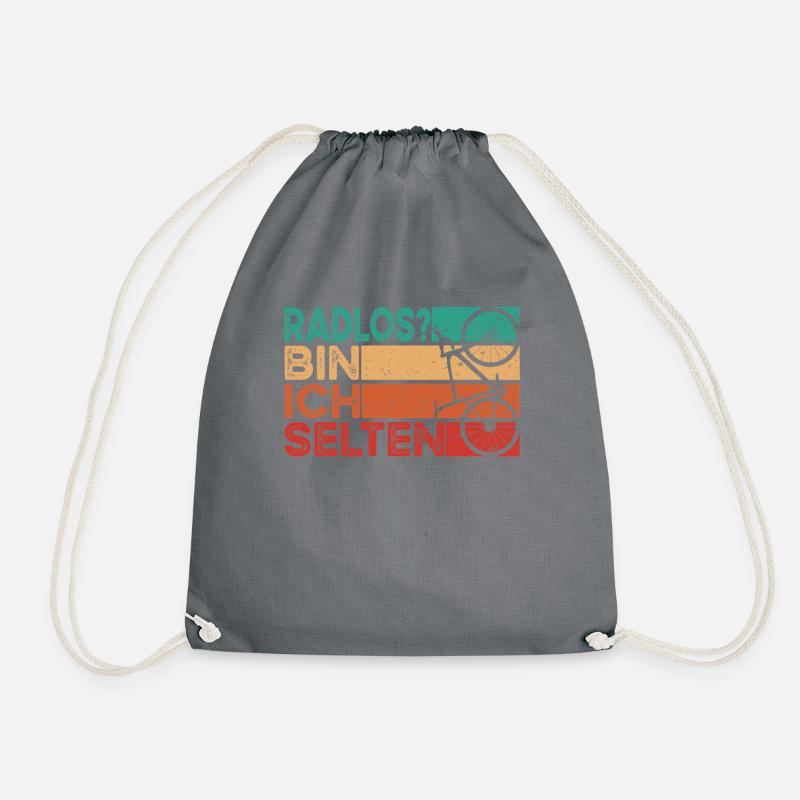 Wheelless cyclist - Drawstring Bag - grey