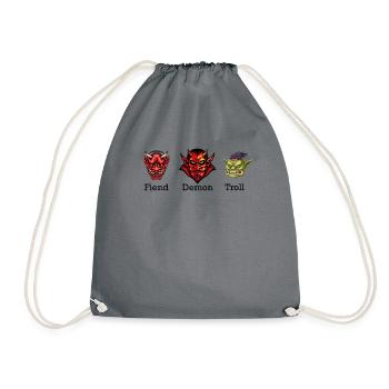 Fiend Demon Troll Subtle Anti- - Drawstring Bag - grey - Front