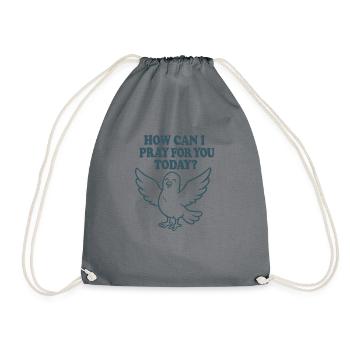 How can I pray for you today? - Drawstring Bag - grey - Front
