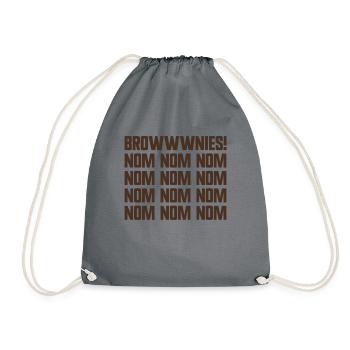 Brownies Nom Nom Nom Brownie Eater Brownie - Sac de sport léger - gris - Devant
