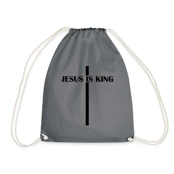 Jésus est roi Foi chrétienne Église de Jésus i - Sac de sport léger - gris - Devant