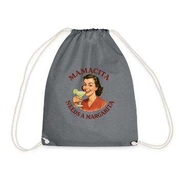 Mamacita braucht eine Margarita - Turnbeutel - Grau - Vorne