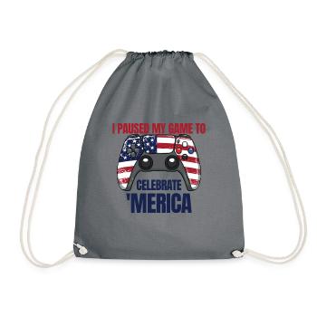 J’ai mis mon jeu en pause pour obtenir le Merica Gamer - Sac de sport léger - gris - Devant