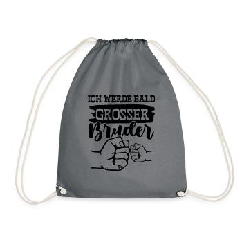 Je vais être un grand frère - Sac de sport léger - gris - Devant