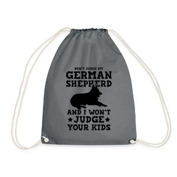 deutscher schäferhund - Turnbeutel - Grau - Vorne