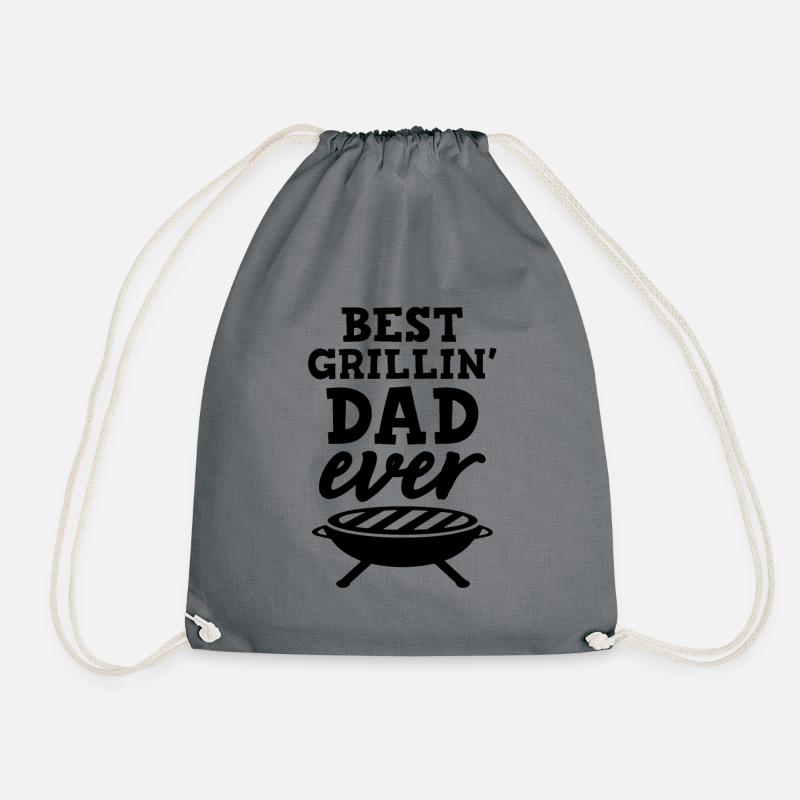 griller dad papa - Turnbeutel - Grau