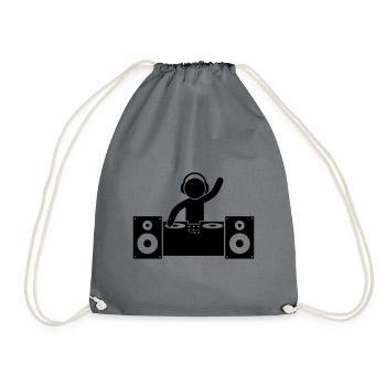 dj turntables - Turnbeutel - Grau - Vorne