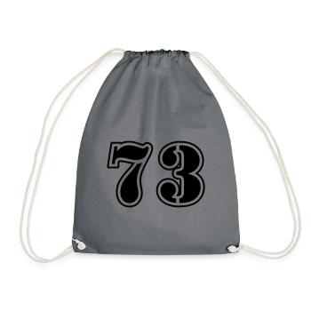 73 Zahl Symbol - Turnbeutel - Grau - Vorne