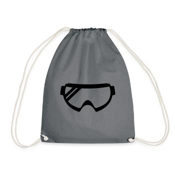 Ski goggles icon - Drawstring Bag - grey - Front