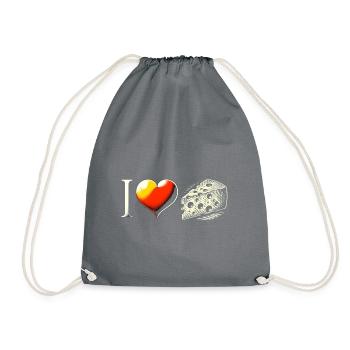 Cheese - Drawstring Bag - grey - Front