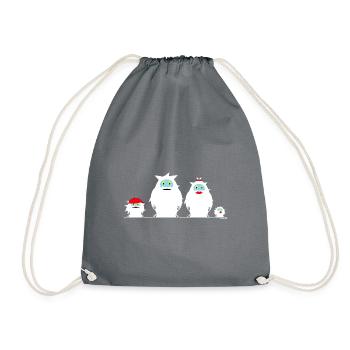 Yeti | Charaktere | Familie - Turnbeutel - Grau - Vorne