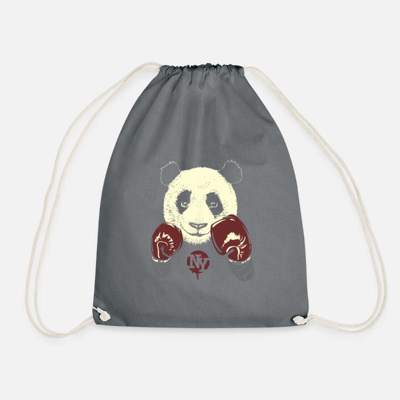 Panda - Turnbeutel - Grau