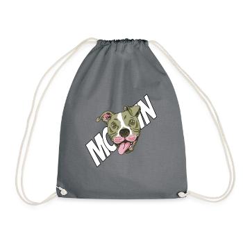 Pitbull Moin Hund Moin - Turnbeutel - Grau - Vorne
