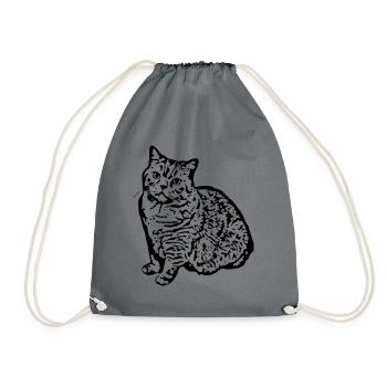 British Shorthair Chat Noir Chat Chaton - Sac de sport léger - gris - Devant