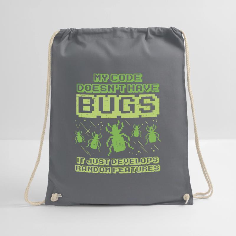 Code Bug Test Programmer Developer Gift Drawstring Bag