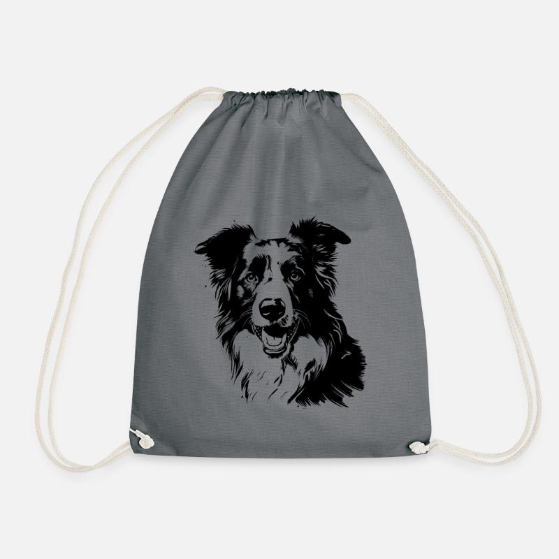 Border Collie - Turnbeutel - Grau