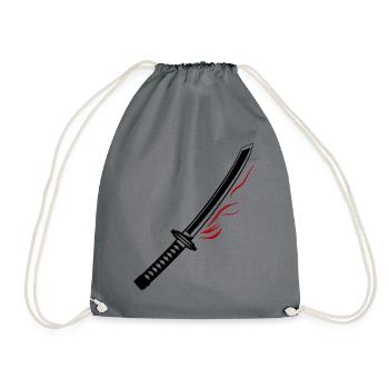 Icône d’épée de samouraï - Sac de sport léger - gris - Devant