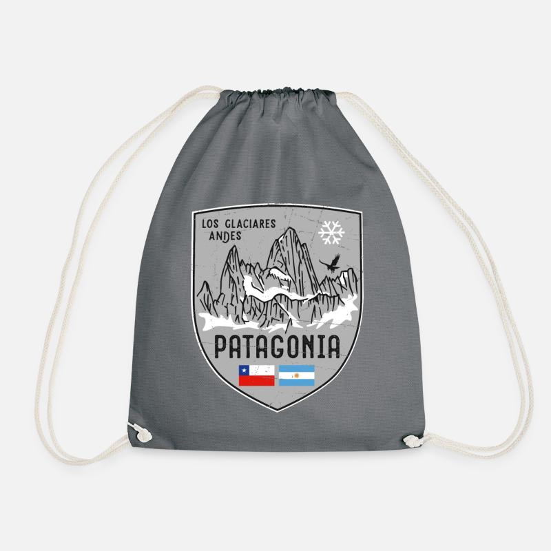 Fitzroy Patagonien Wappen - Turnbeutel - Grau