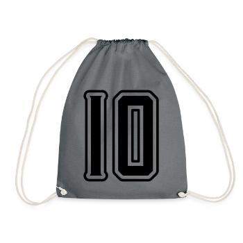 10 Zahl symbol - Turnbeutel - Grau - Vorne