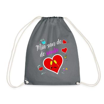 Mia san de, de saufa. - Turnbeutel - Grau - Vorne