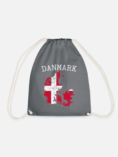Daenemark Nationalflagge - Turnbeutel - Grau