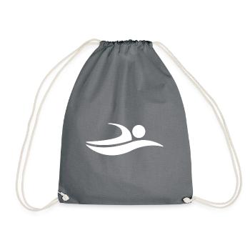 Swim Natation Logo blanc Design - Sac de sport léger - gris - Devant