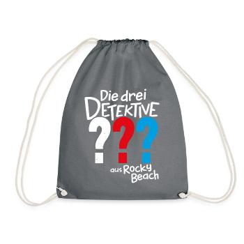 Die Drei ??? Kids aus Rocky Beach - Turnbeutel - Grau - Vorne