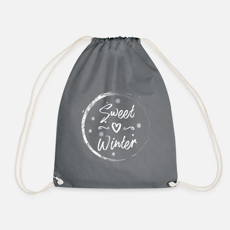 winter - Drawstring Bag - grey