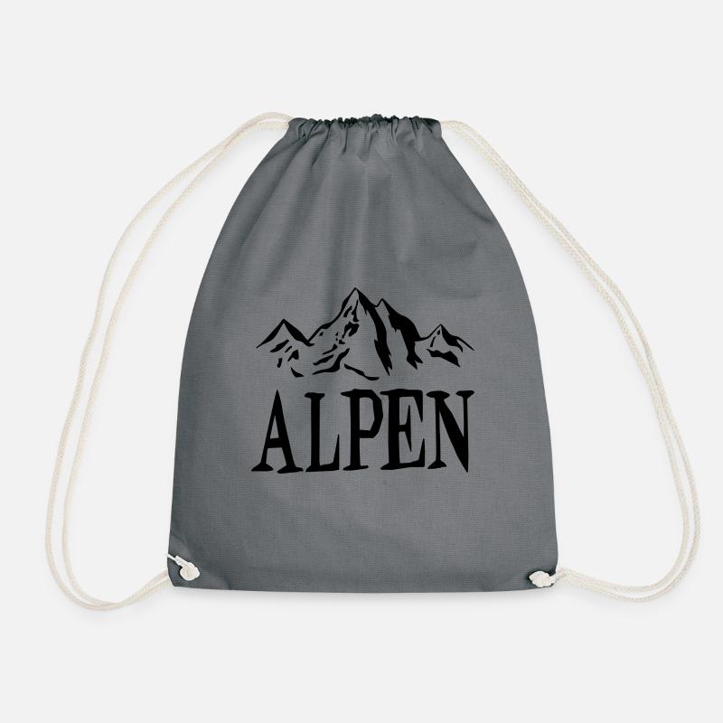 Alpen Berge01 - Turnbeutel - Grau
