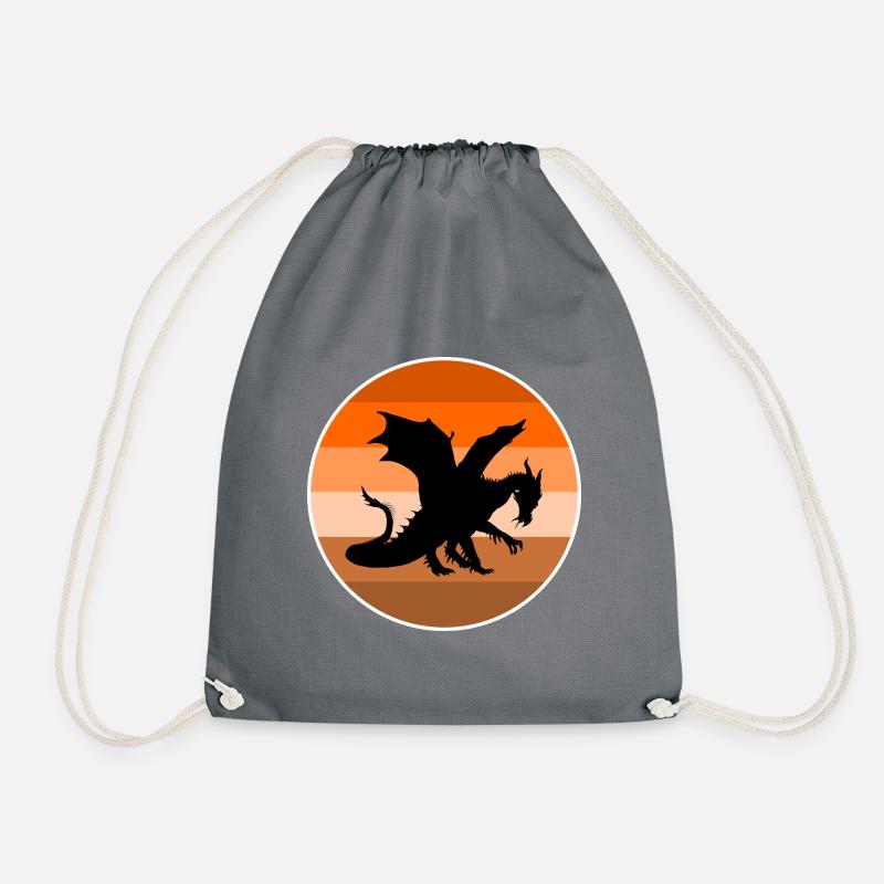 Drache - Turnbeutel - Grau