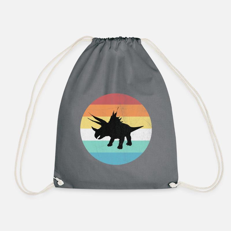 dinosaur - Drawstring Bag - grey