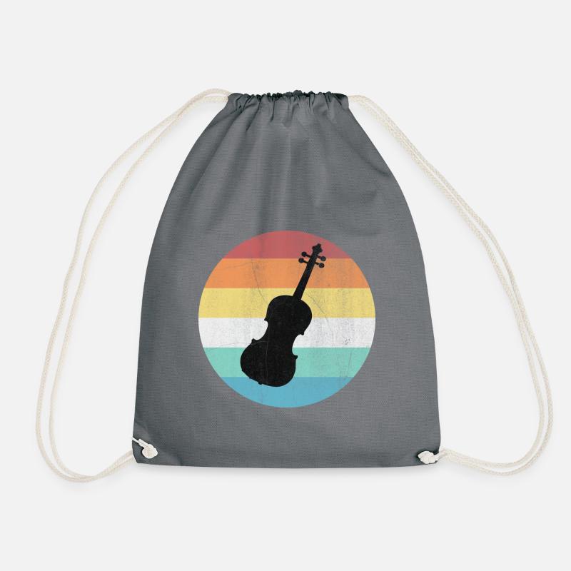 violin - Drawstring Bag - grey