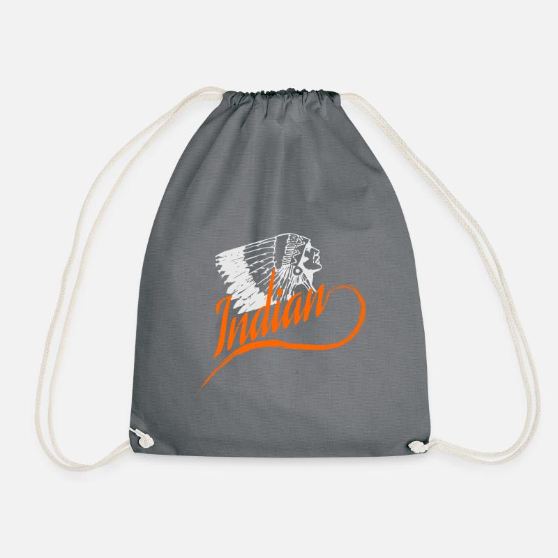 Indianer - Turnbeutel - Grau