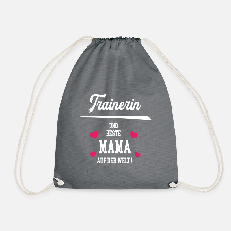 Trainerin Beste Mama Mutter Muttertag Geburtstag - Turnbeutel - Grau