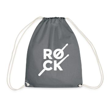 Rock grunge design - Drawstring Bag - grey - Front