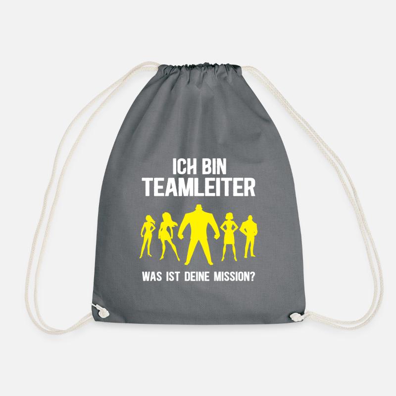 Ich Bin Teamleiter Teamleader Teamleitung Meister - Turnbeutel - Grau
